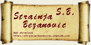 Strainja Bežanović vizit kartica
